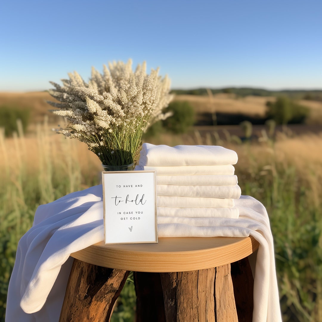Minimalist Blanket Sign Template Wedding Blankets Sign to Etsy