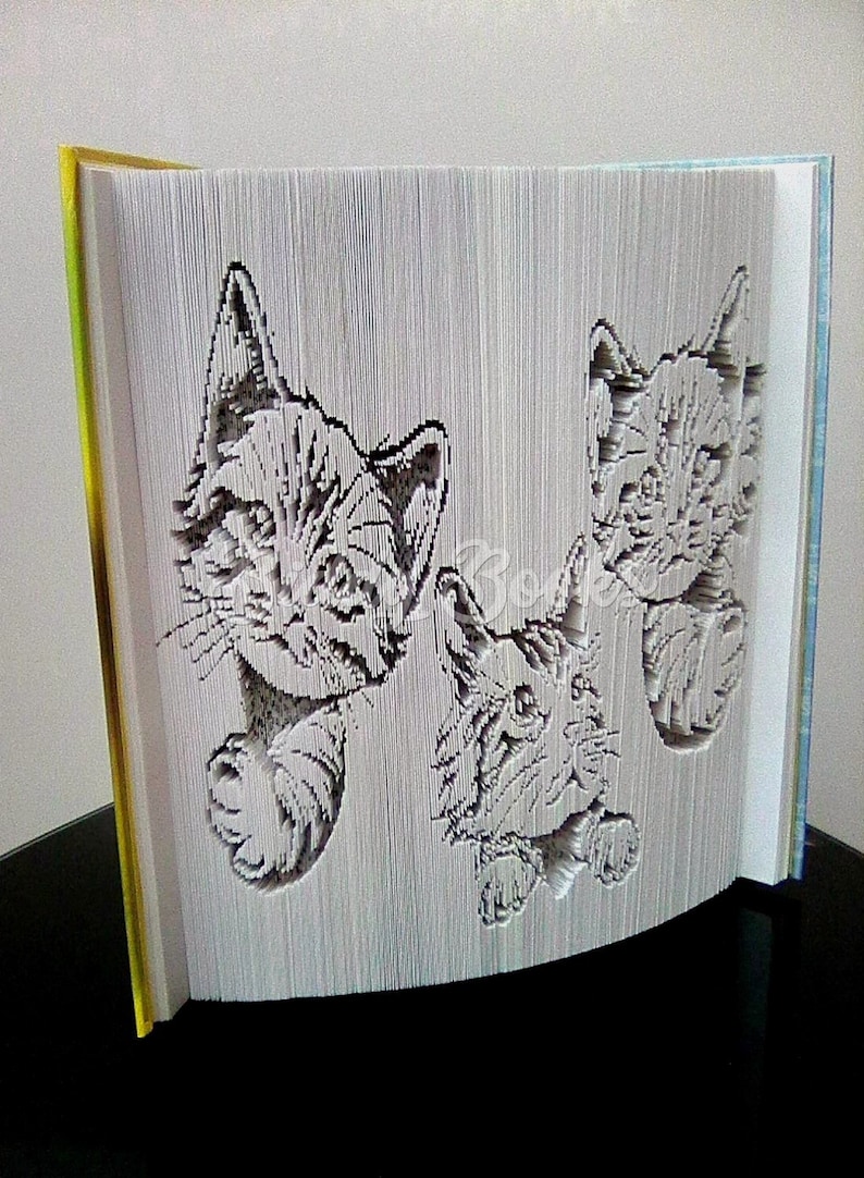 Drie kleine katjes Knip en vouwpatroon afbeelding 2