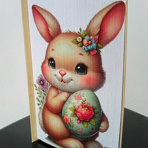 Easter Bunny With Egg - 23.5cm -449 - Foto/Photo Strip , Fore-edge Pattern