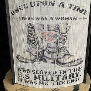 US Military Woman - Photo Strip, Fore-edged Pattern , Book Art