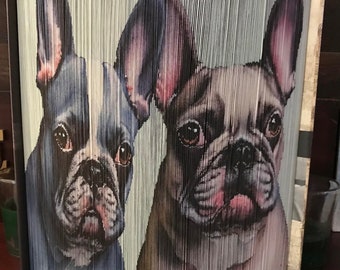 Bulldog francesi - Motivo a strisce fotografiche