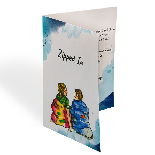 Markus Moments - Zipped In Greeting Card, Love Card For Your Special Backpacker, Eco-Friendly Cards w/ Recycled Gloss Cover Paper & Envelope