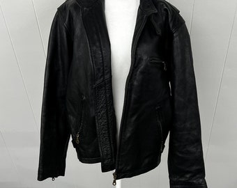 Vintage Airborne Genuine Leather Bomber Jacket LG