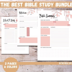 BEST Bible Study Tool Bundle | Bible Template | Bible Summary | SOAP Journal | Faith Reflection | GoodNotes | Notability | Chapter Summary