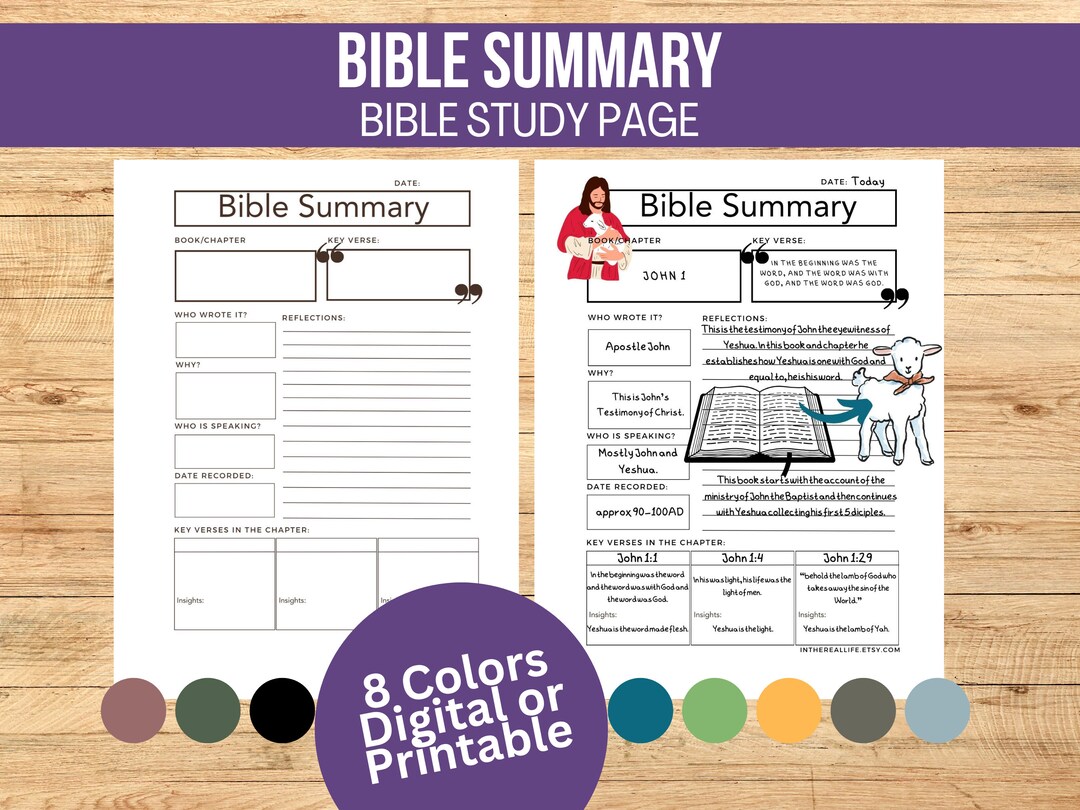 Bible Summary Bible Study Tool Scripture Study Bible Journal