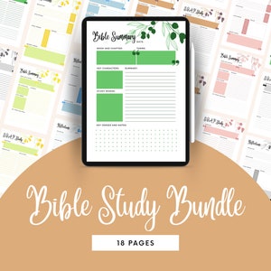 BEST Bible Study Tool Bundle | Bible Template | Bible Summary | SOAP Journal | Faith Reflection | GoodNotes | Notability | Chapter Summary
