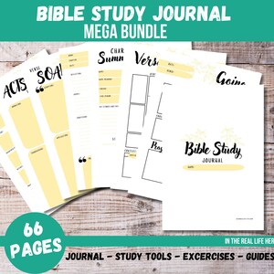 Bible Study Bundle | Bible Study Tool | Bible Journal | Faith Reflection | Bible Study Notes | GoodNotes | Verse Map | Bible Template Guide