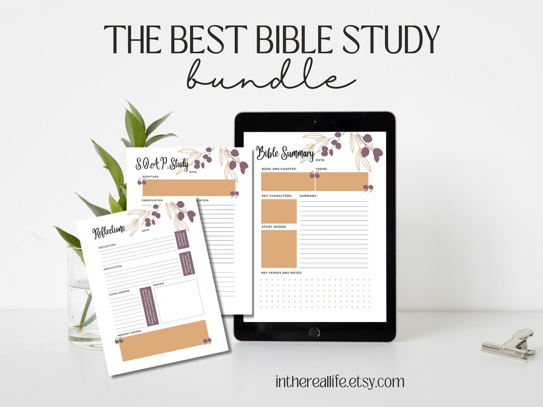 BEST Bible Study Tool Bundle | Bible Template | Bible Summary | SOAP ...