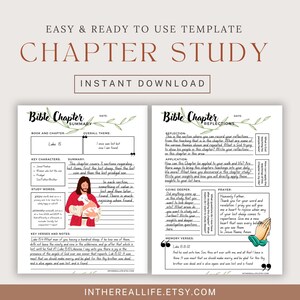 Bible Chapter Summary Template | Bible Study | Bible Template | Bible Summary | Faith Reflection | Bible Notes | GoodNotes | PDF & DIGITAL