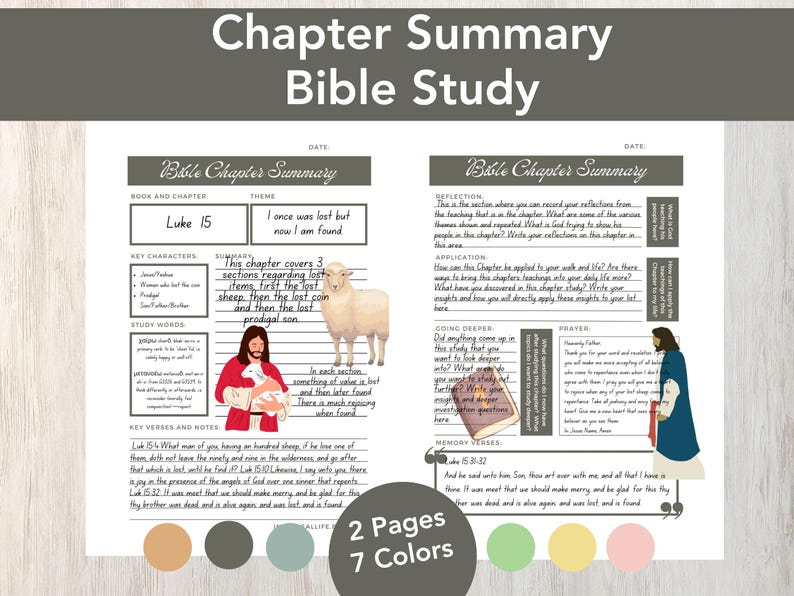 Chapter Summary Bible Study Tool | Scripture Study | Bible Journal ...