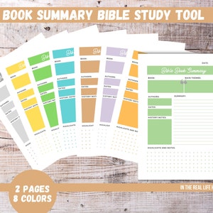 Book Summary Bible Study Tool | Scripture Study | Bible Journal Planner | Bible Notes | Bible Worksheets | Bible Study Guide | GoodNotes