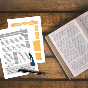 Chapter Summary Bible Study Tool | Scripture Study | Bible Journal ...