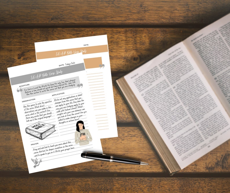 SOAP Bible Study Tool | Scripture Study | Bible Journal Planner | Bible ...
