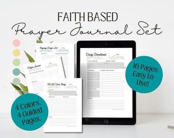 Bible Journal Set | Bible Study Tool | Prayer Journal | Faith Based Journal | Christian | Bible Study Guide | Goodnotes Bujo Bullet Journal