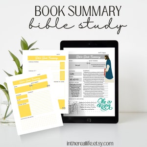 Book Summary Bible Study Tool | Scripture Study | Bible Journal Planner | Bible Notes | Bible Worksheets | Bible Study Guide | GoodNotes