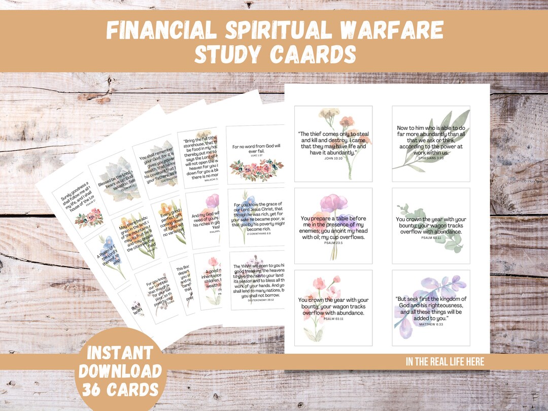 Bible Verse Prayer Cards for Financial Breakthrough | Scripture ...