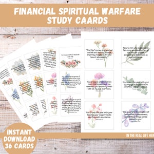 Bible Verse Prayer Cards for Financial Breakthrough | Scripture Memorization | Bible journaling |  Floral | Christian Gift | Bible Study