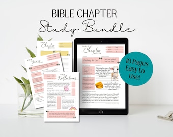 Bible Chapter Summary Template | Bible Study Tool | Bible Summary | Faith Reflection | Bible Notes | GoodNotes | Verse Map | Bible Template
