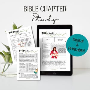 Bible Chapter Summary Template | Bible Study | Bible Template | Bible Summary | Faith Reflection | Bible Notes | GoodNotes | PDF & DIGITAL