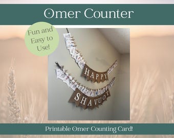 Omer Counting Tool | Shavuot Biblical Feast | Biblical Feasts for Christians | Counting the Omer | Torah for the Home | Passover Decor