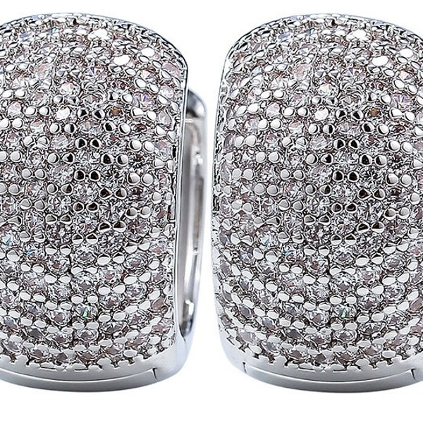 Iced Out Mens Hoop Earrings Etsy