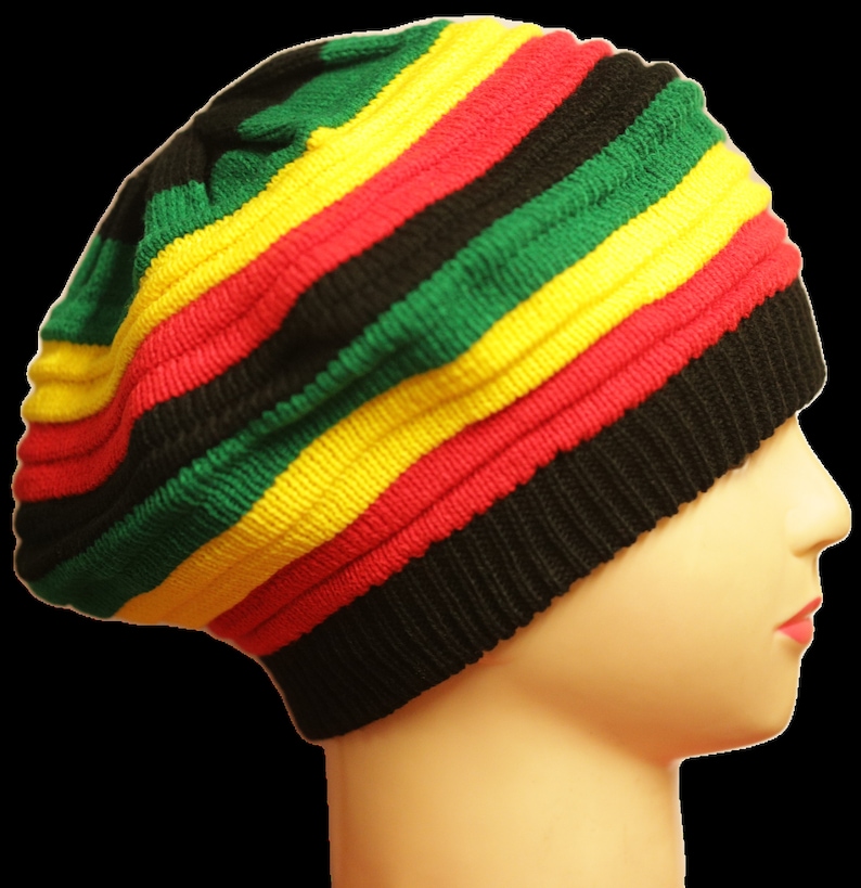 Topi Rasta Rasta Jamaican Bob Marley Kufi Cap Topi Hat Skull Red Yellow Green One ...