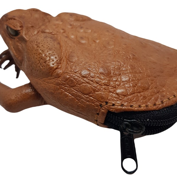 Leather Wallet Cane Toad Purse Realistic Frog Decoration Coin Pouch Storage Gift