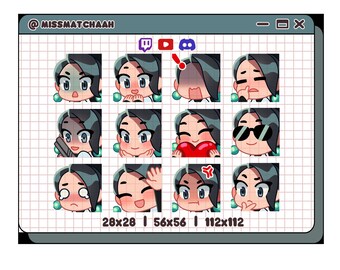 Lindo Anime Sage Valorant Emote Pack para Twitch \ Discord