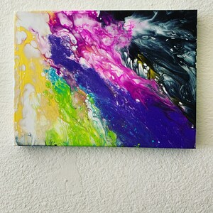 Original Acrylic Pouring Painting Canvas - 10x8 Canvas