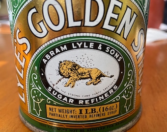 Vintage Lyle's Golden Syrup Tin - RARE