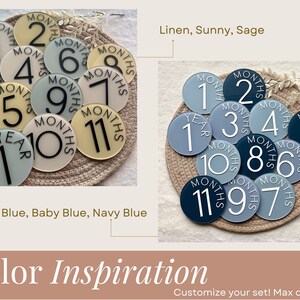 Acrylic Baby Milestones Disc Baby Monthly Milestone Cards Baby Monthly ...