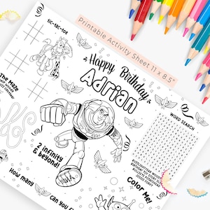 Buzz Lightyear Activity page, Toy Story Placemat, Toy Story Birthday, Toy Story Coloring, Toy Story Party, Toy Story, Buzz Lightyear ~ 157
