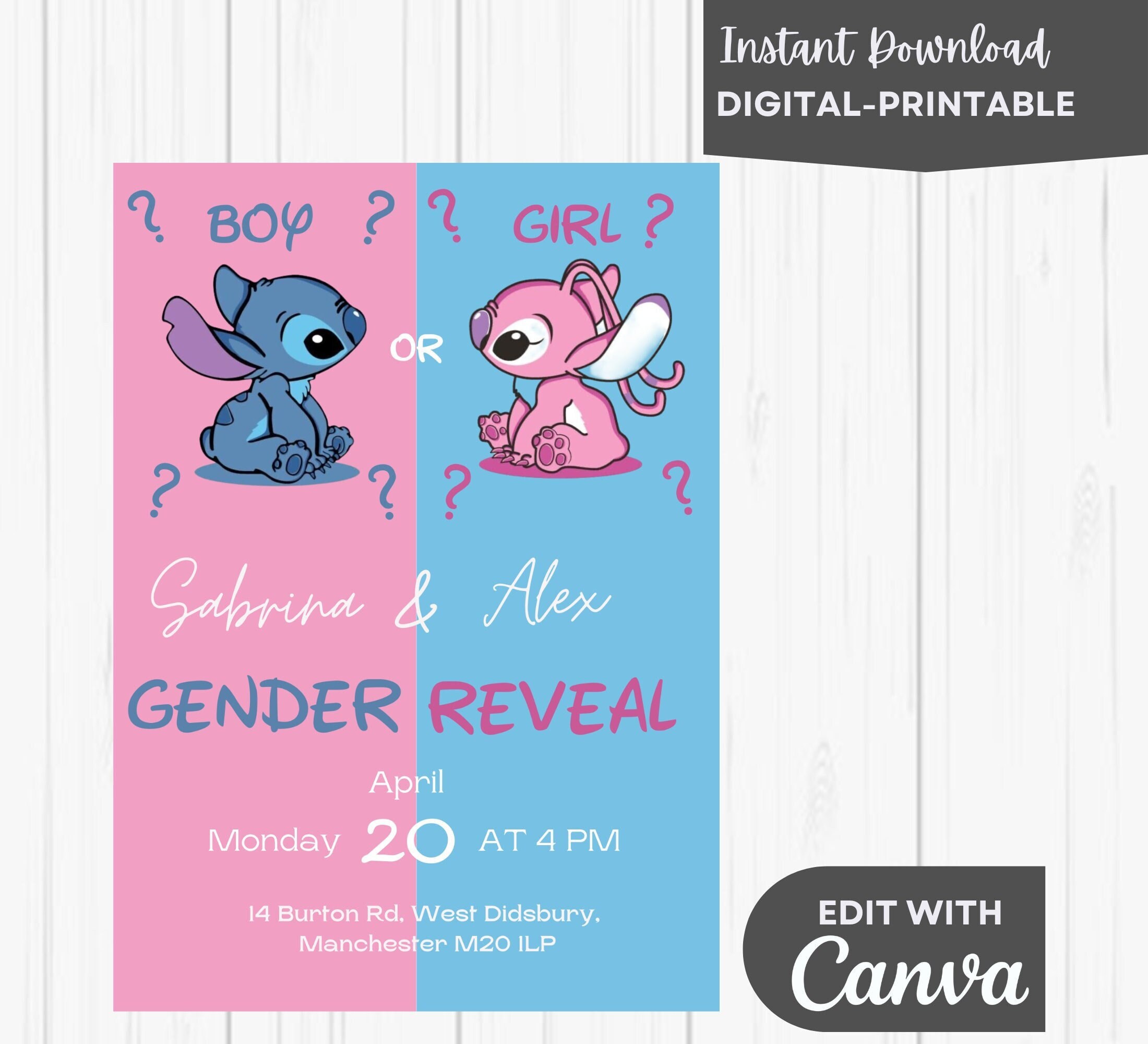 stitch-and-angel-custom-gender-reveal-digital-invitation-etsy