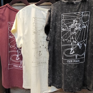 The Fool Tarot - Rolled Sleeve T-Shirt