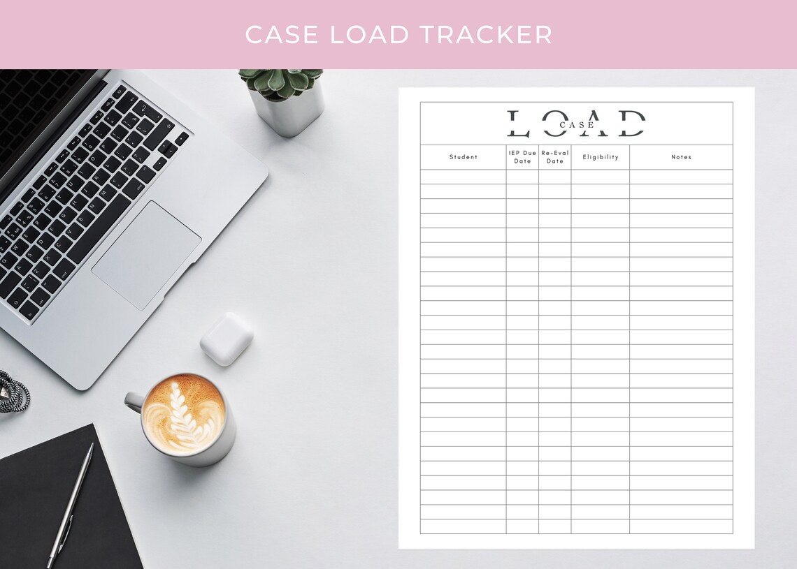 Case Load Tracker | Educator Forms | Build Your Own Planner - Etsy
