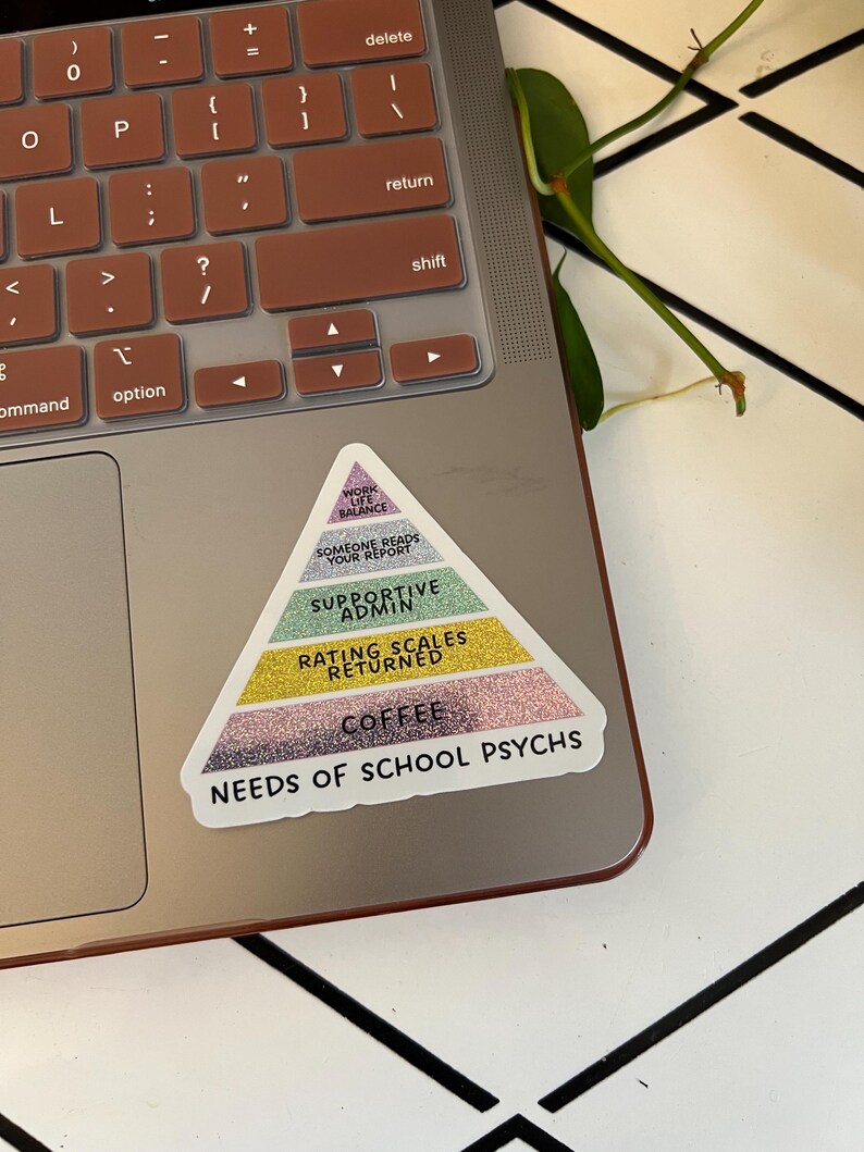 School Psychologist's Hierarchy of Needs Sticker Holographic Glitter - Etsy