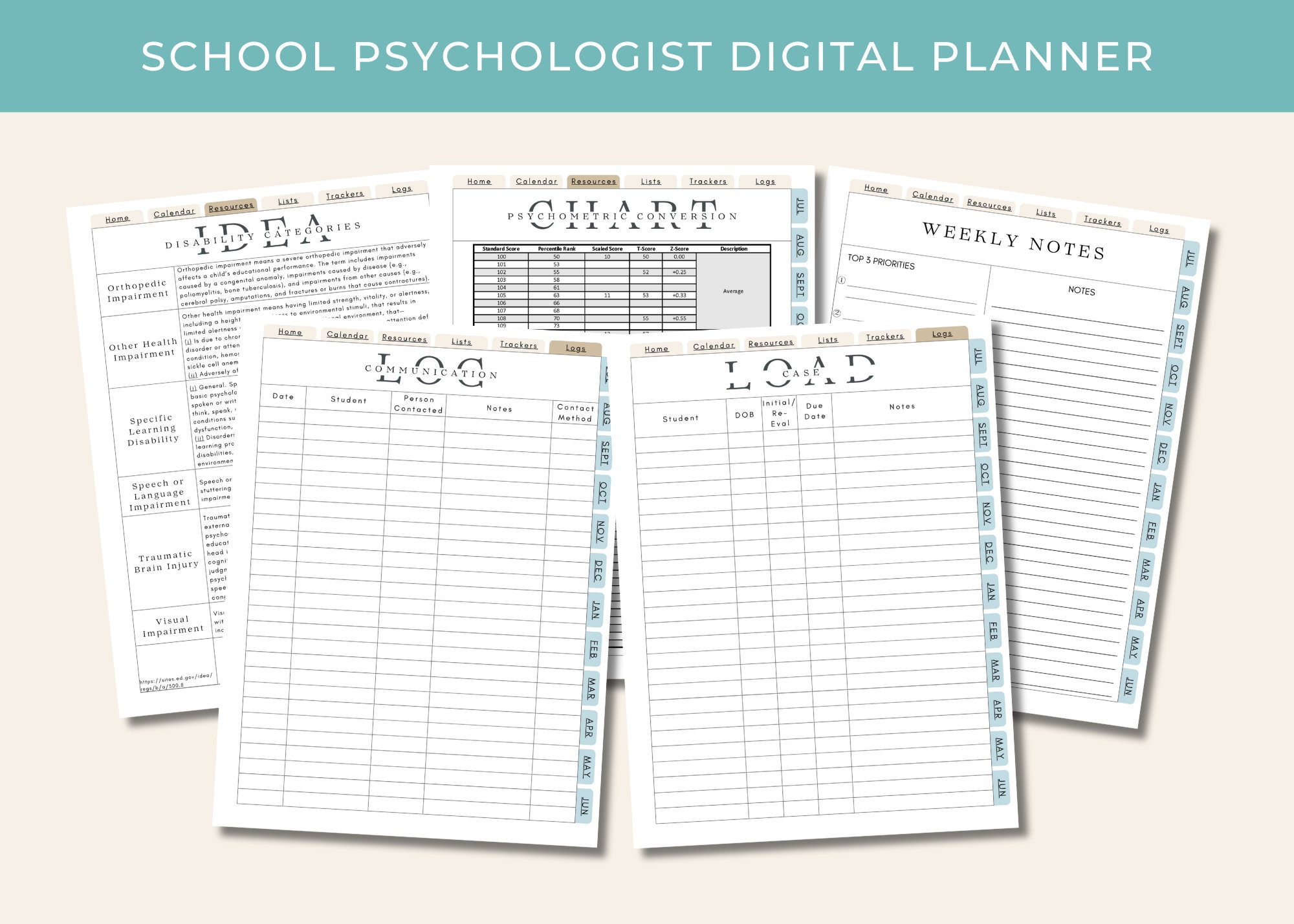Digital Planner for School Psychologists 20242025 School Psychologist