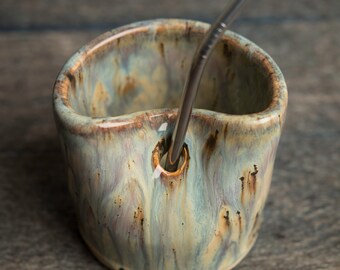 Handmade Ceramic Capri Cup with Straw