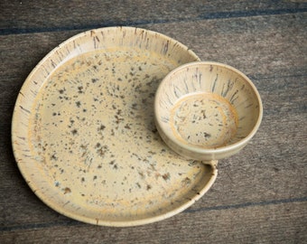 Handmade Ceramic Chip and Dip Duo