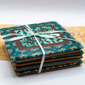 Handmade Unique Square Coasters Set of 4