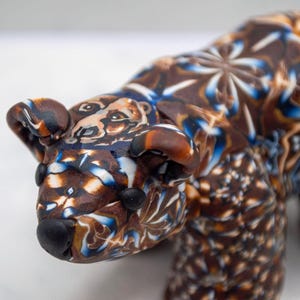 Baby Bear Collectible Figurine, Brown Bear Sculpture, Handmade Gift, Hand Sculpted Bear