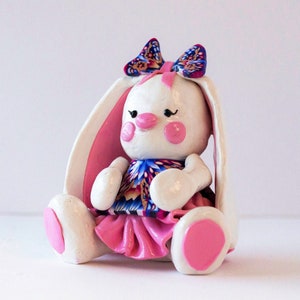 Easter Bunny Cake Topper, Girl bunny Figurine