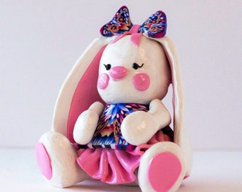 Easter Bunny Cake Topper, Girl bunny Figurine