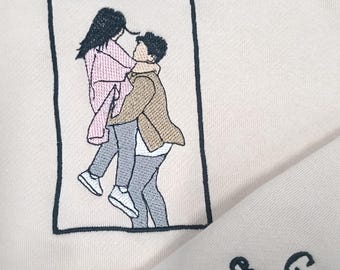 Sudadera bordada con foto, regalo personalizado