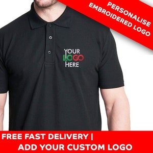 Polo shirt-High quality-Custom Embroidered polo shirt-Custom text and logo