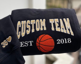 Nome della squadra di basket ricamato personalizzato, nome della squadra di basket, maglia da basket ricamata, squadra di basket, maglia da basket