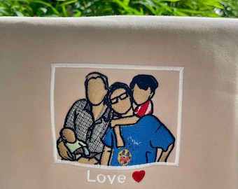 Custom Embroidered Photo Shirt, Father's Day Gift