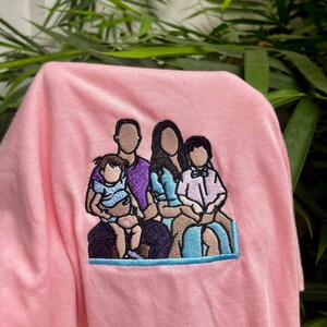 Mothers day shirt, father day tshirt, Custom Embroidered tshirt, Embroidery Photo, custom embroidered shirt, custom photo shirt