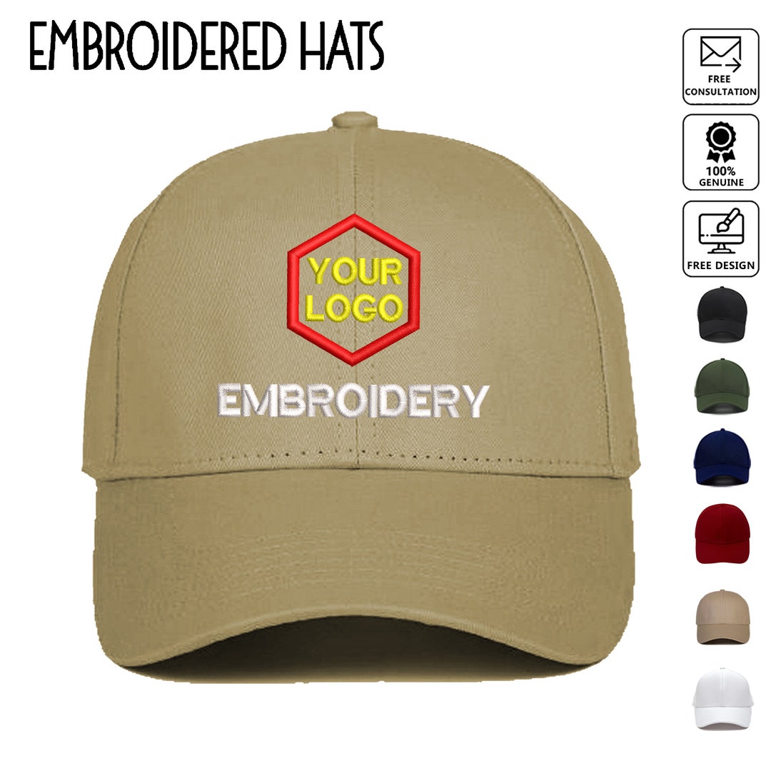 Embroidered Hats-custom Logo Hat-embroidered Your Logo-logo Hat-caps - Etsy