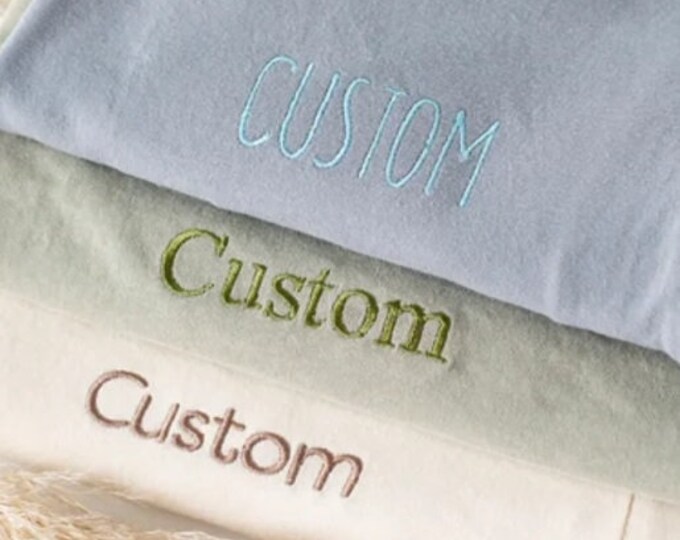 Custom Embroidered Sweatshirt, Embroidery text, gift for, custom embroidered shirt